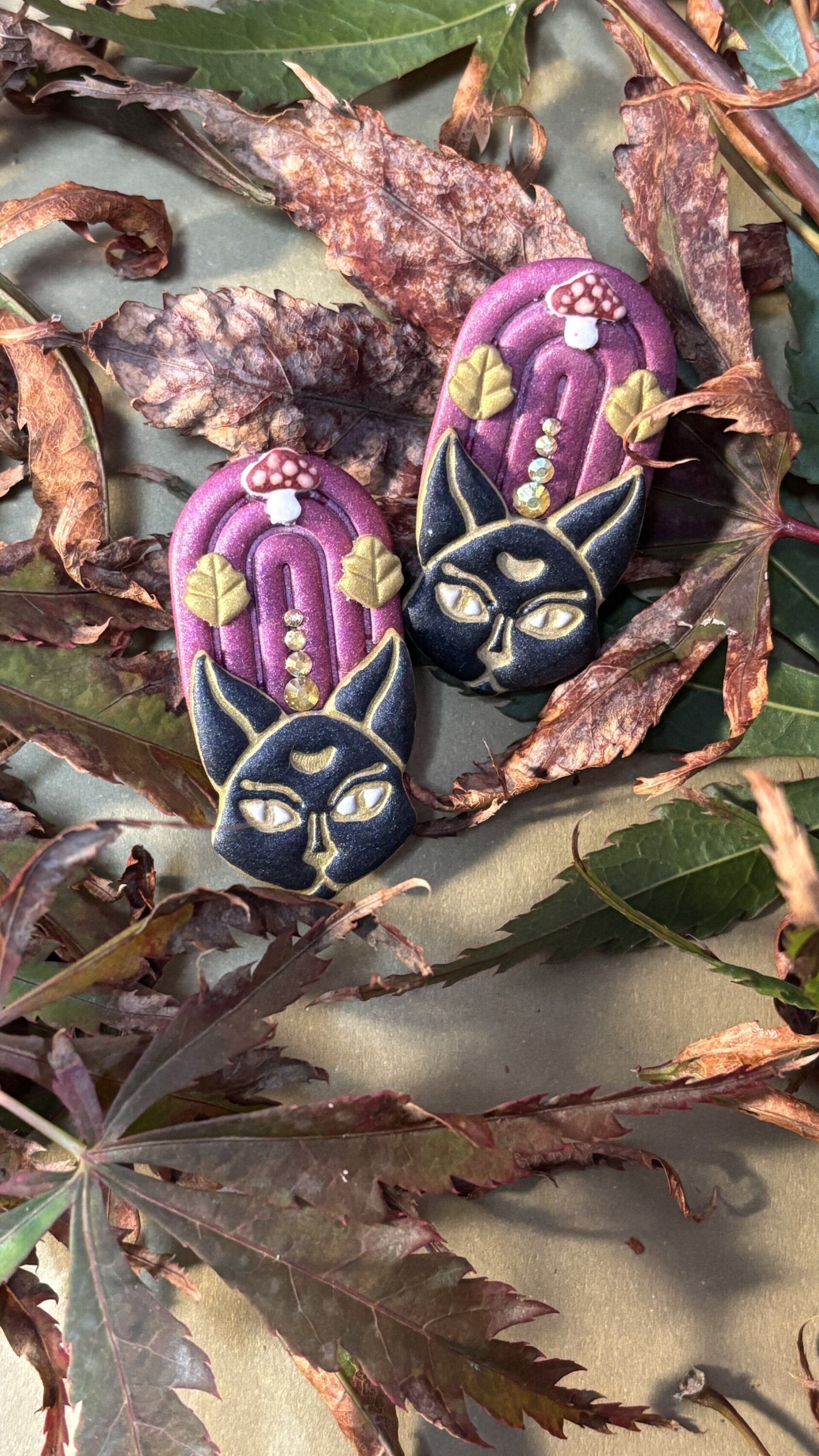 🐈⬛ Gato mistiko pendientes - 2