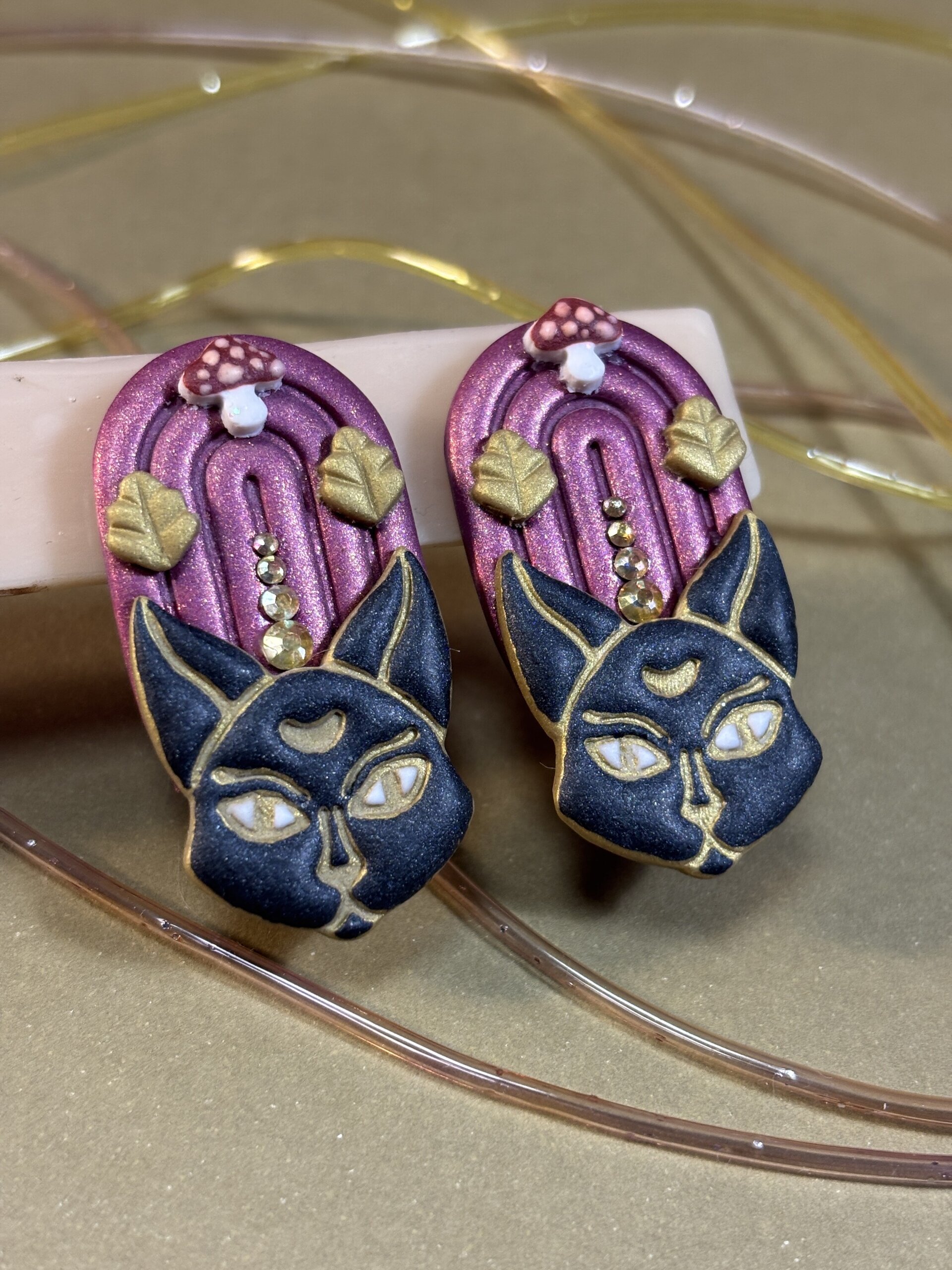 🐈⬛ Gato mistiko pendientes - 1